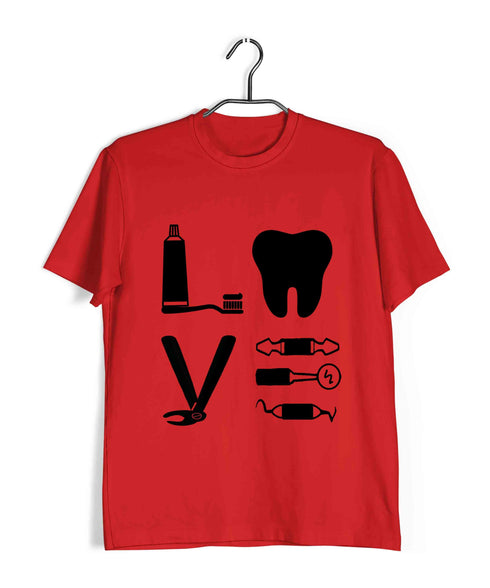 Dentist Medicine Dentist Love Custom Printed Graphic Design T-Shirt for Men